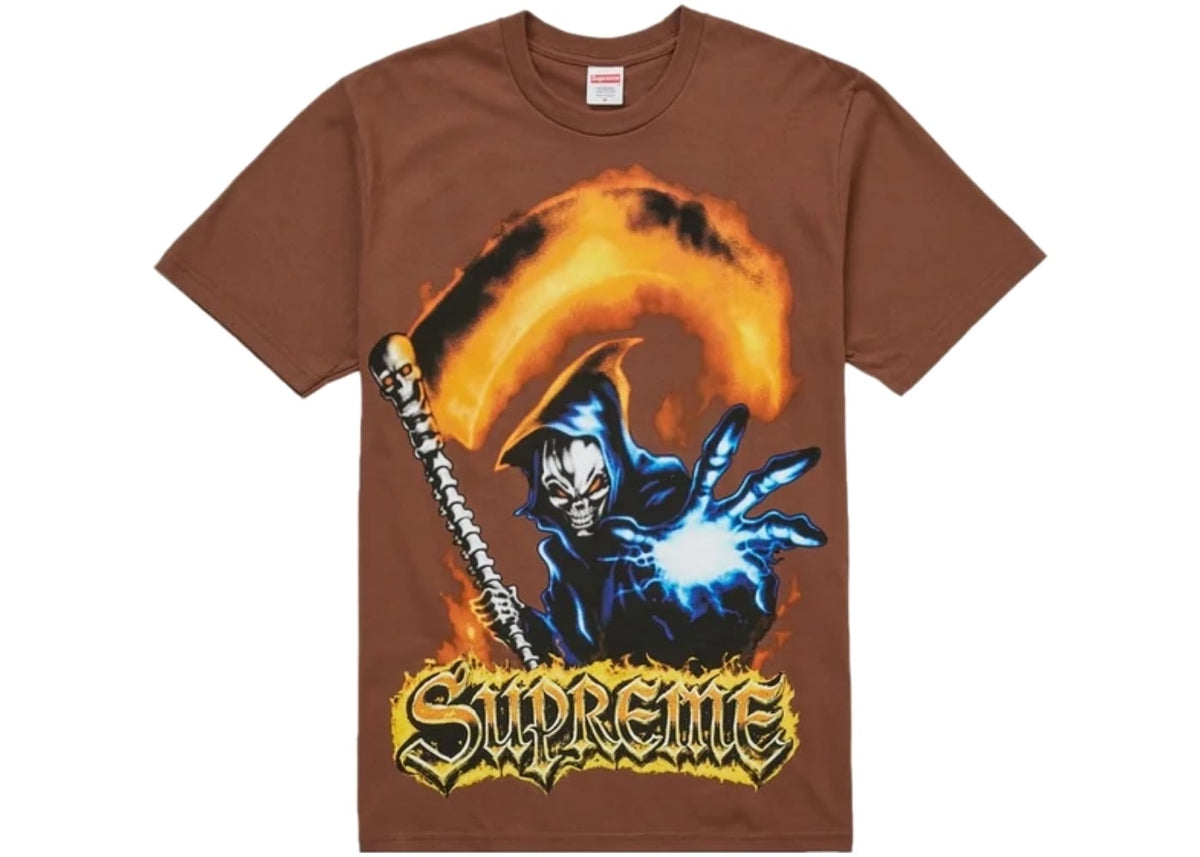 Supreme Grim Reaper Tee Brown