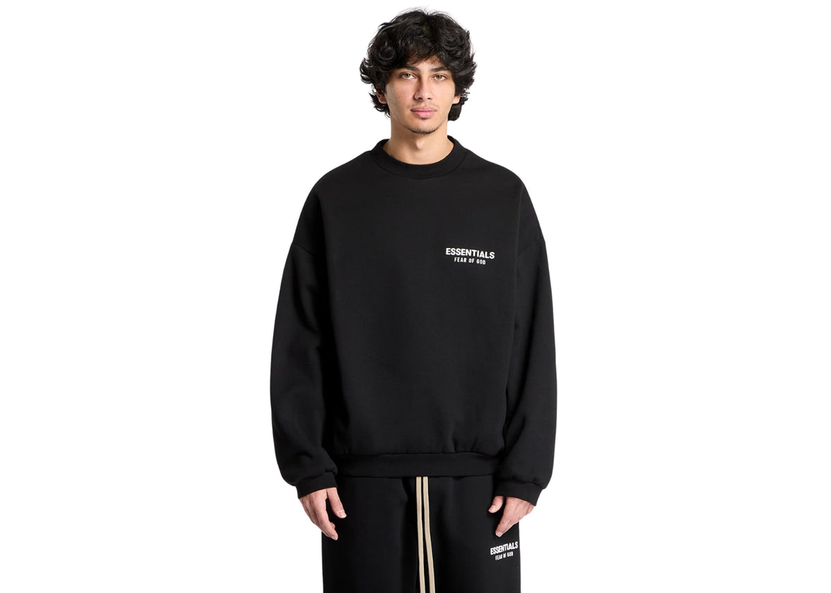 Fear of God Essentials Fleece Crewneck (FW24) Black