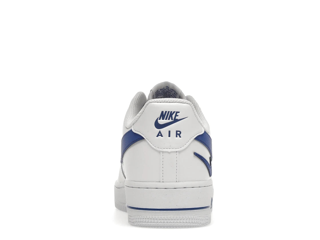 Nike Air Force 1 Low '07 FM Cut Out Swoosh White Game Royal