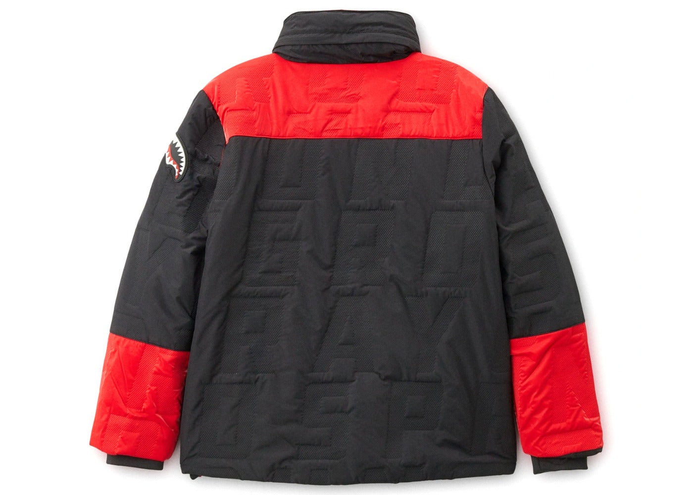 Sprayground Spray Down Quilted Color Block Jacket Black Red