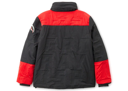 Sprayground Spray Down Quilted Color Block Jacket Black Red