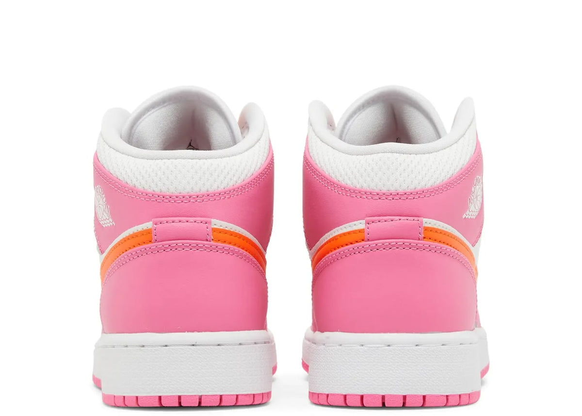 Jordan 1 Mid Pinksicle Safety Orange (GS)