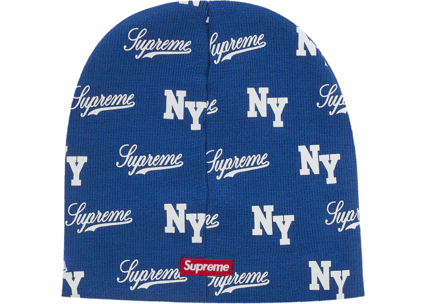 Supreme New Era Monogram Beanie Blue
