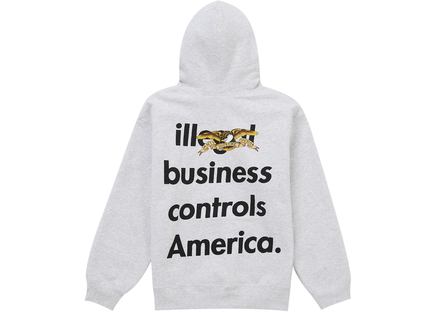Supreme ANTIHERO Hooded Sweatshirt (FW25) Ash Grey
