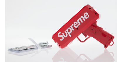 Supreme Cash Cannon Money Dollar Toy Plastic Gun Red (SS17)