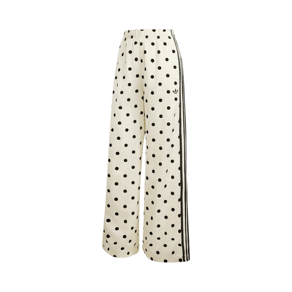 Adidas Satin Polka Dots Wide Leg Pants Off White