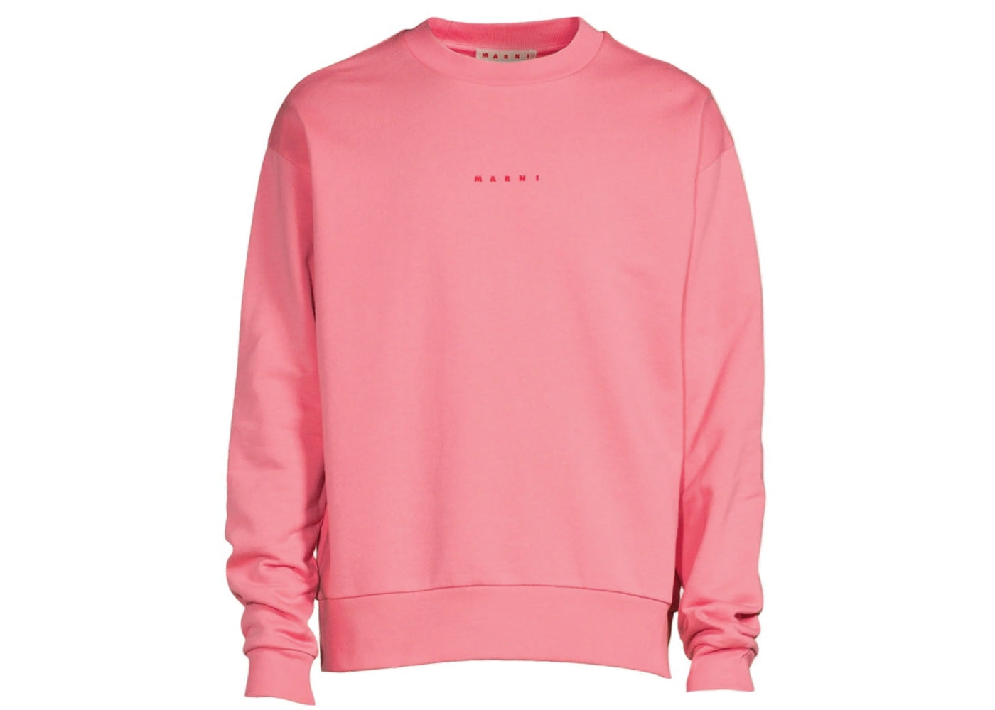 Marni logo organic cotton sweatshirt pink candy