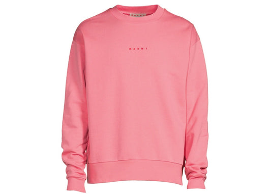 Marni logo organic cotton sweatshirt pink candy