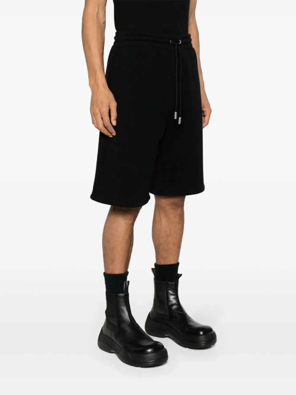 Off White Bandana Arrow Skate Sweat Shorts Black