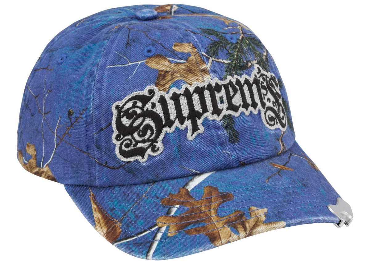 Supreme Bottle Opener 6-Panel Hat Cap Realtree Xtra Royal Blue Camouflage