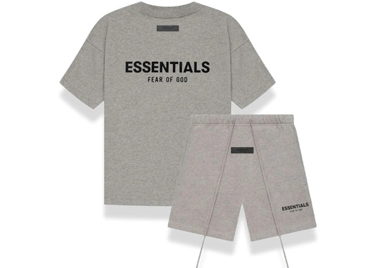 Fear of God Essentials Dark Oatmeal Grey Summer Set