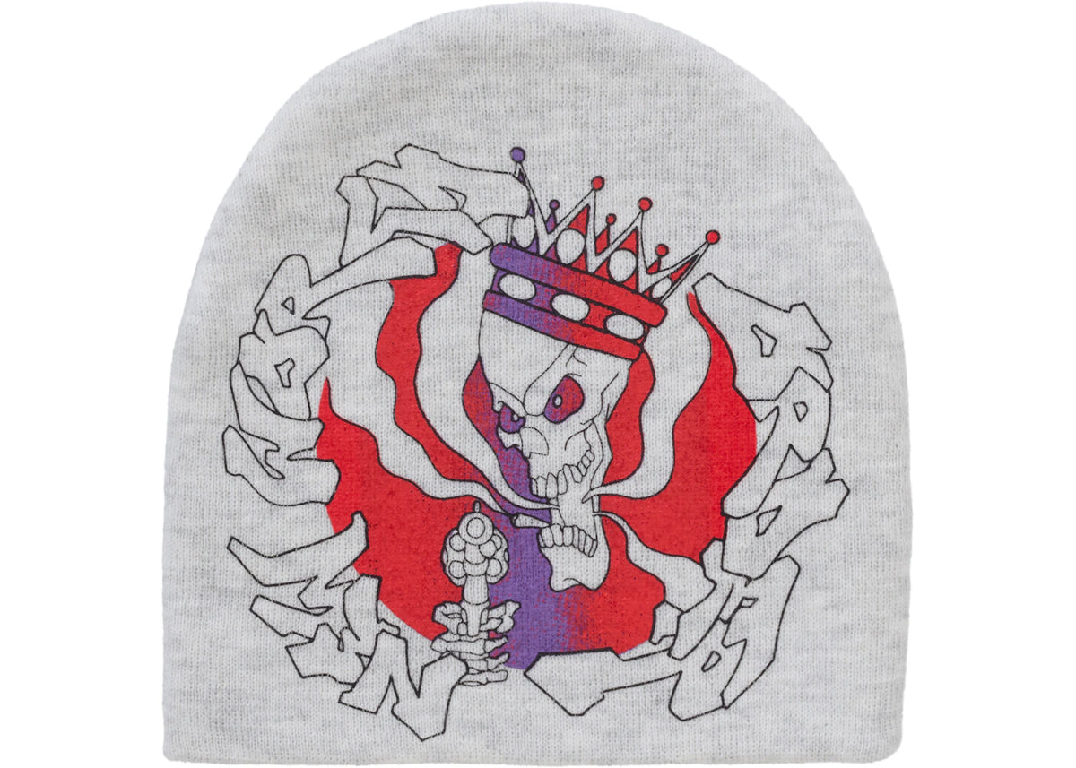 Supreme New World Order Beanie Heather Grey