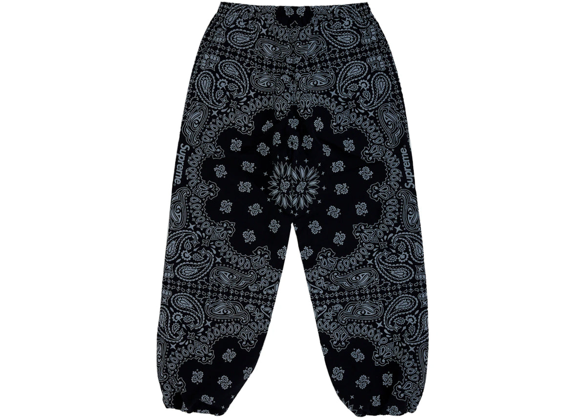 Supreme Reflective Bandana Track Pant Black