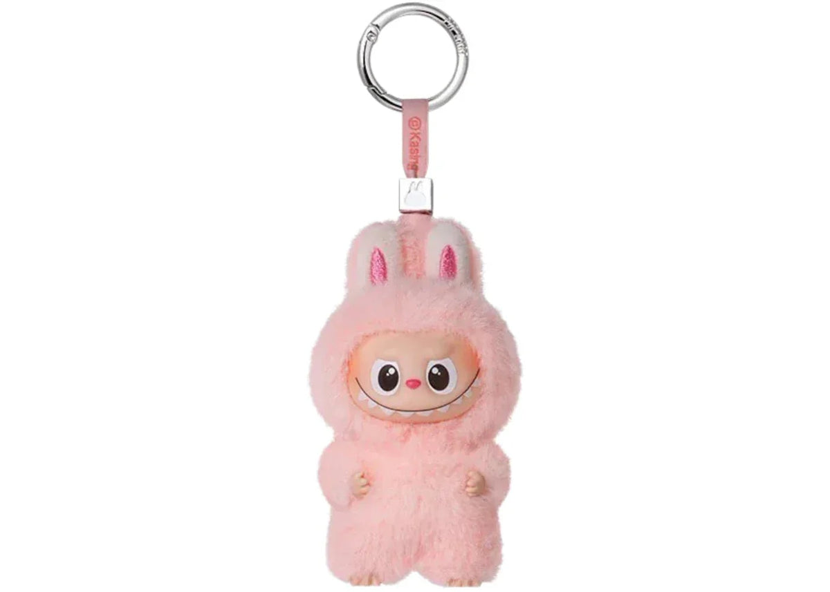 Pop Mart Labubu The Monsters Pin for Love Series "U" Vinyl Plush Pendant Pink