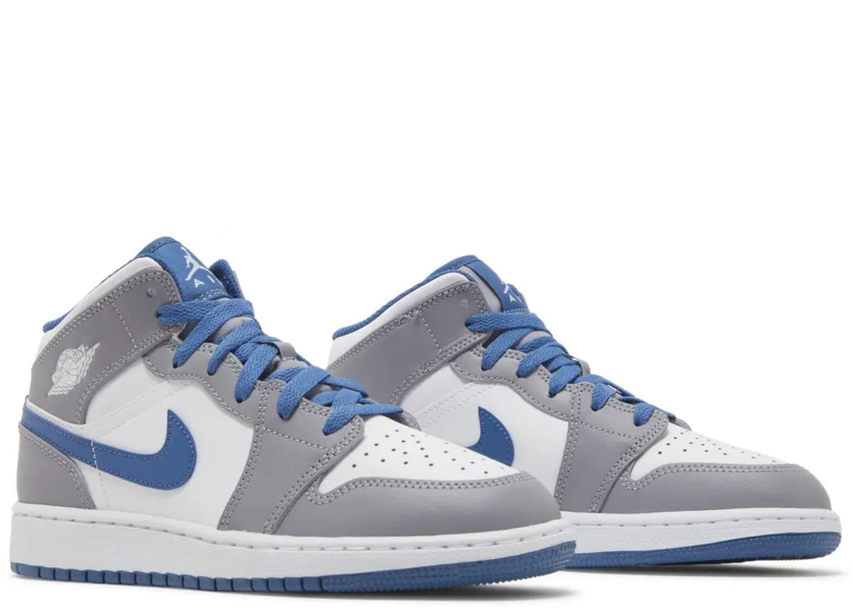 Jordan 1 Mid True Blue Cement (GS)