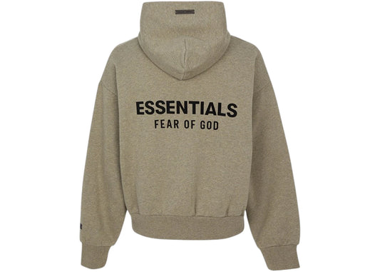 Fear of God Essentials Classic Hoodie Zip Up Sweatshirt Homestead Heather
