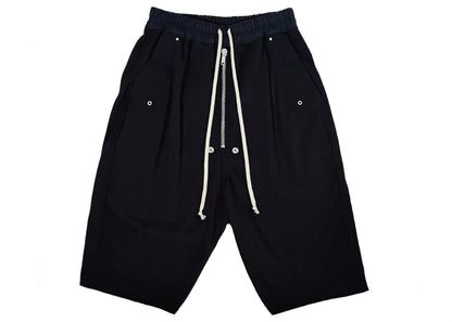 Rick Owens Bela Pods Drop-Crotch Shorts Black