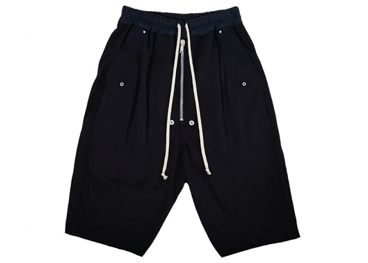 Rick Owens Bela Pods Drop-Crotch Shorts Black