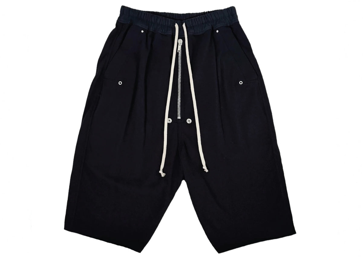 Rick Owens Bela Pods Drop-Crotch Shorts Black
