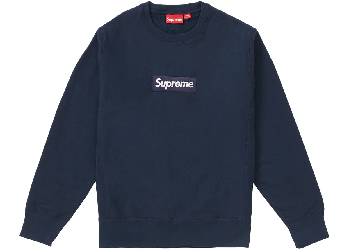 Supreme Box Logo Crewneck FW18 Navy
