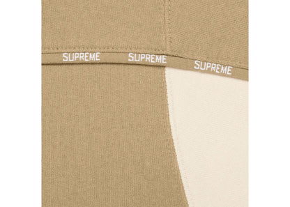 Supreme Piping Zip Up Hooded Sweatshirt Brown Dark Tan