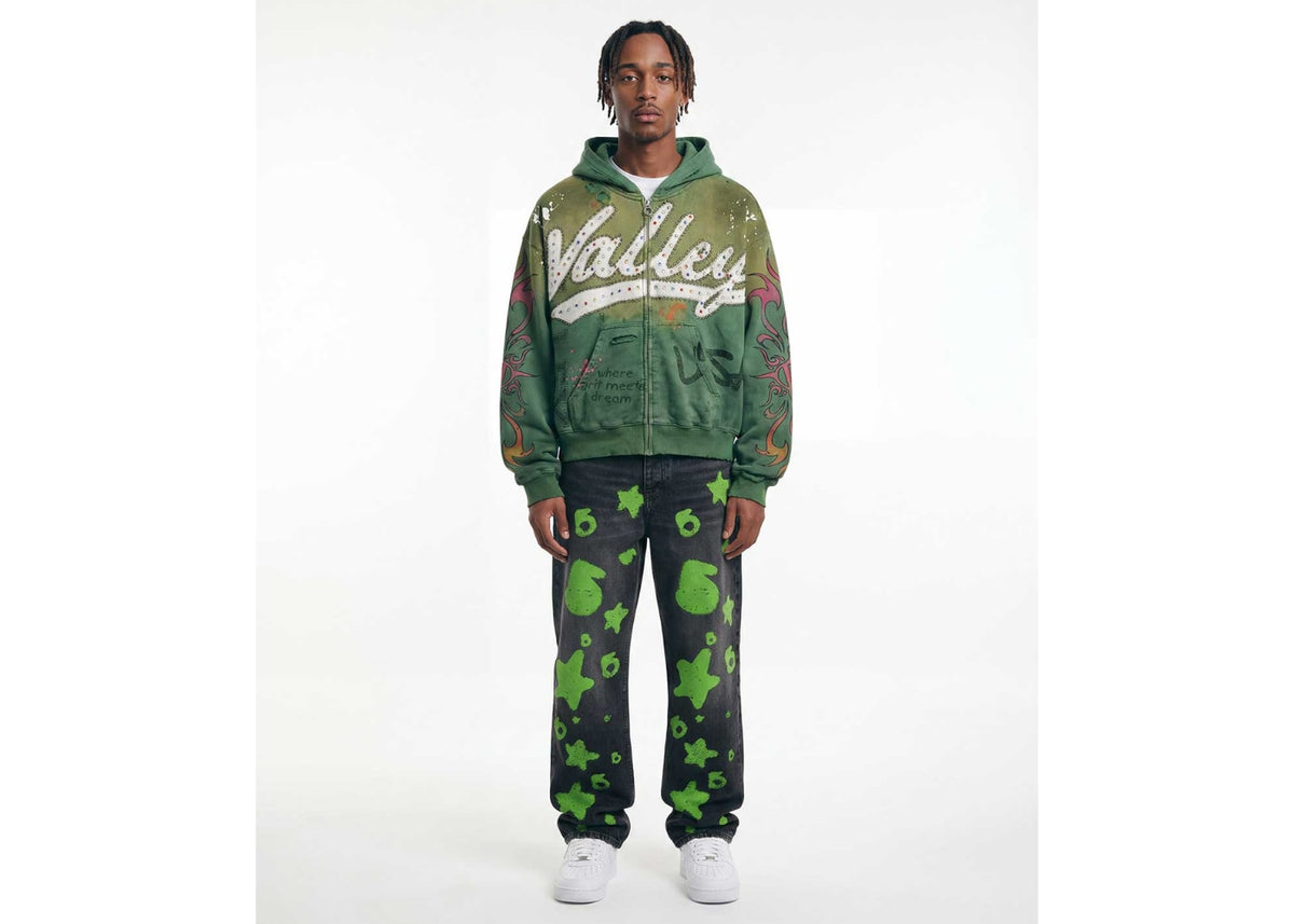 Vale Forever Inferno Zip Up Hoodie Green