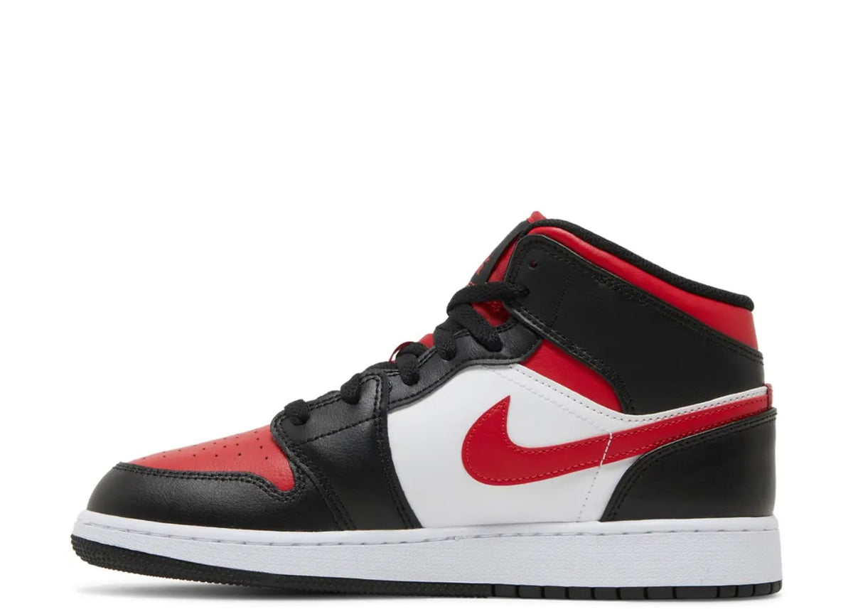 Air Jordan 1 Mid Black Fire Red (GS)