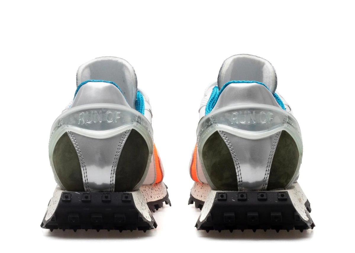 Run Of Ro1 Jet Seude Nylon Sneakers White