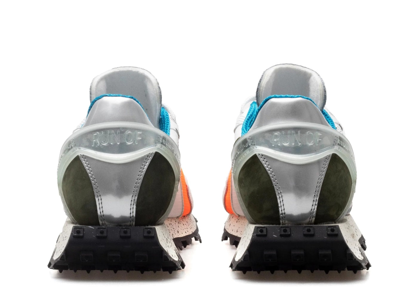 Run Of Ro1 Jet Seude Nylon Sneakers White