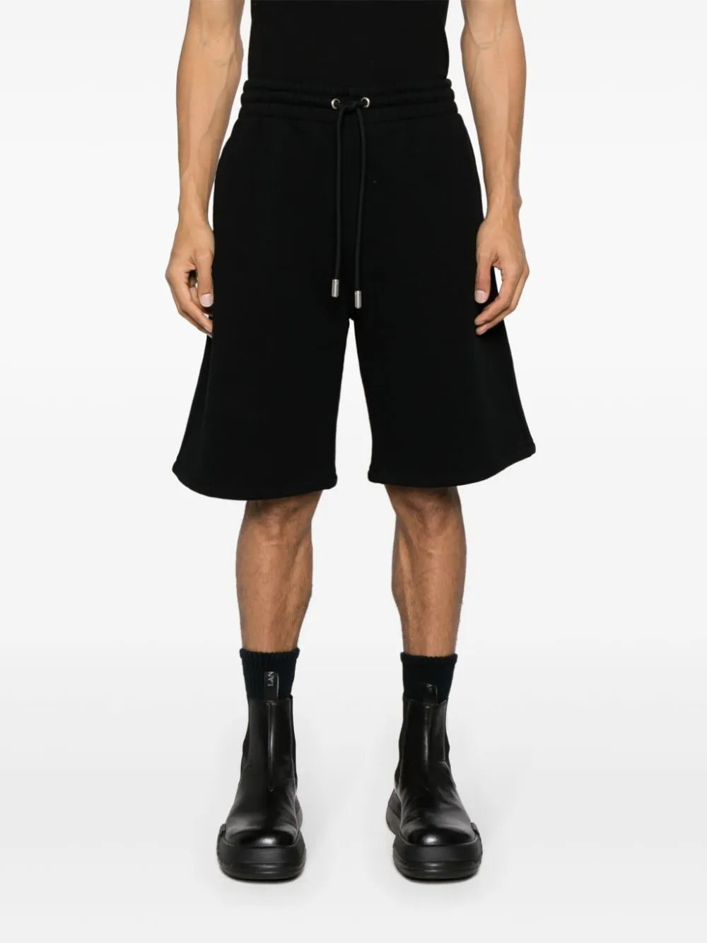 Off White Bandana Arrow Skate Sweat Shorts Black