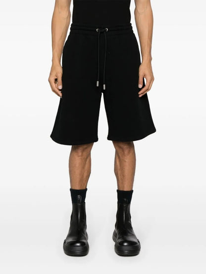 Off White Bandana Arrow Skate Sweat Shorts Black