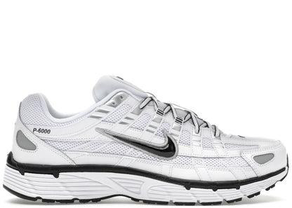 Nike P-6000 White Metallic Silver Black