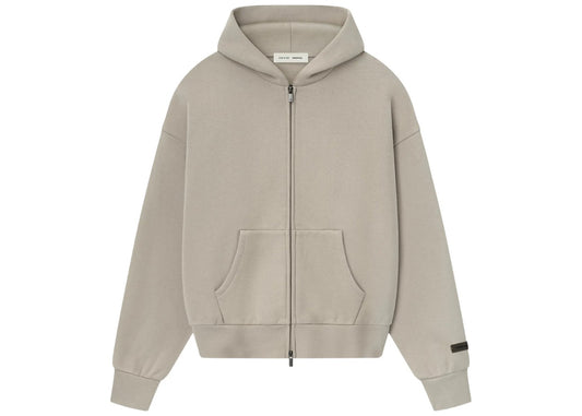 Fear of God Essentials Classic Fleece Zip Up Hoodie Timber