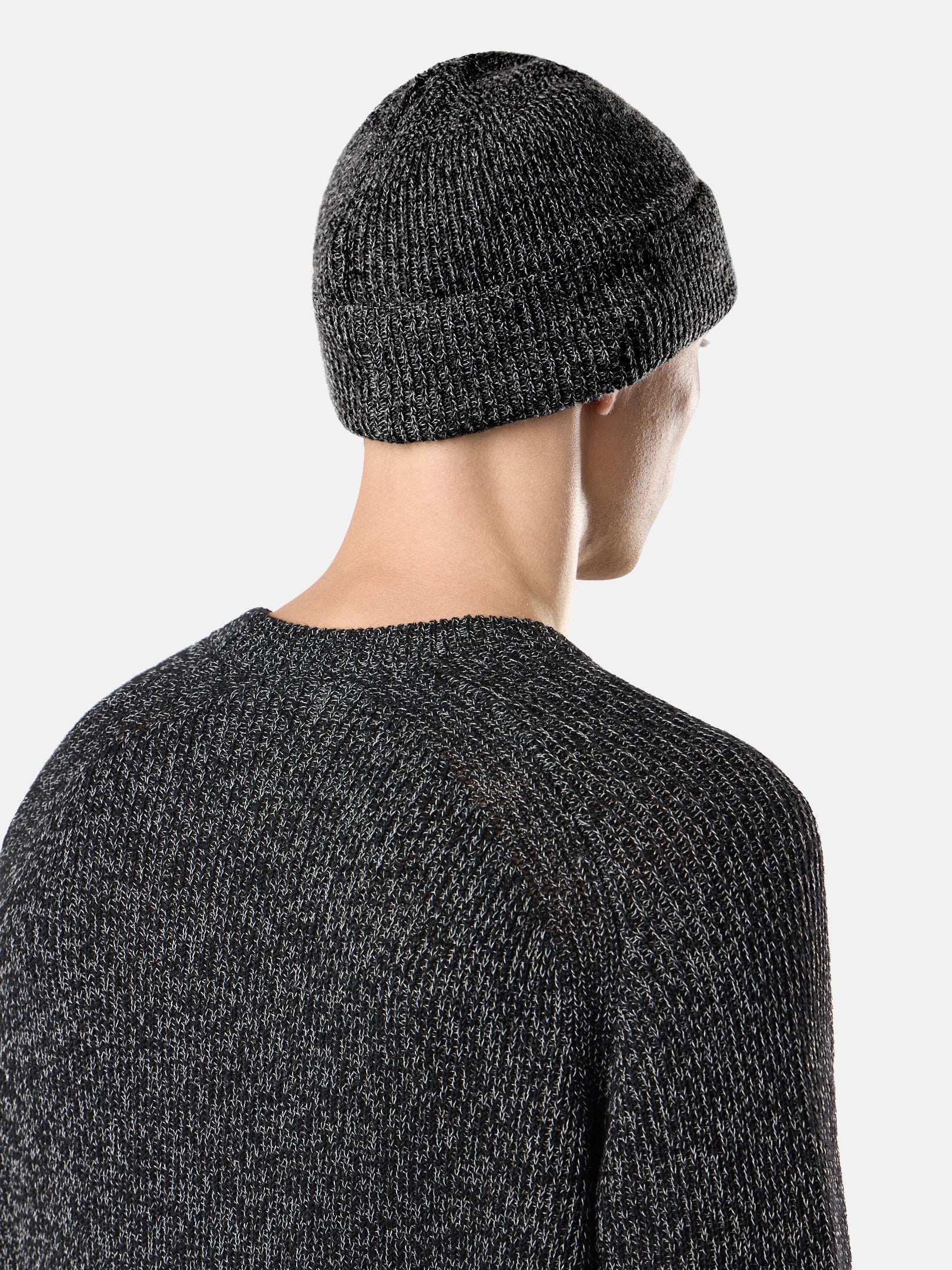 Stone Island Knit Reflective Hat Beanie Black