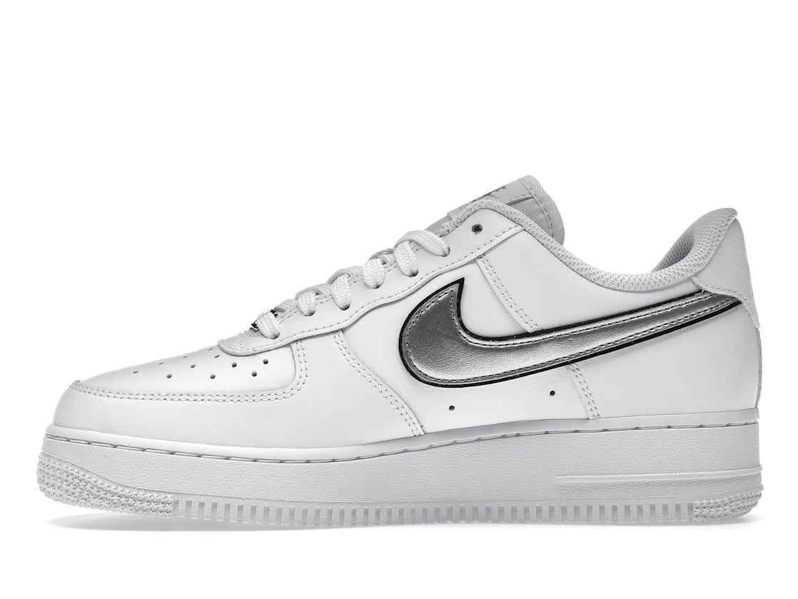 Nike Air Force 1 Low '07 Essential White Metallic Silver Black (Women's)