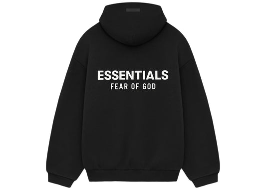 Fear of God Essentials Fleece Hoodie (FW24) Jet Black
