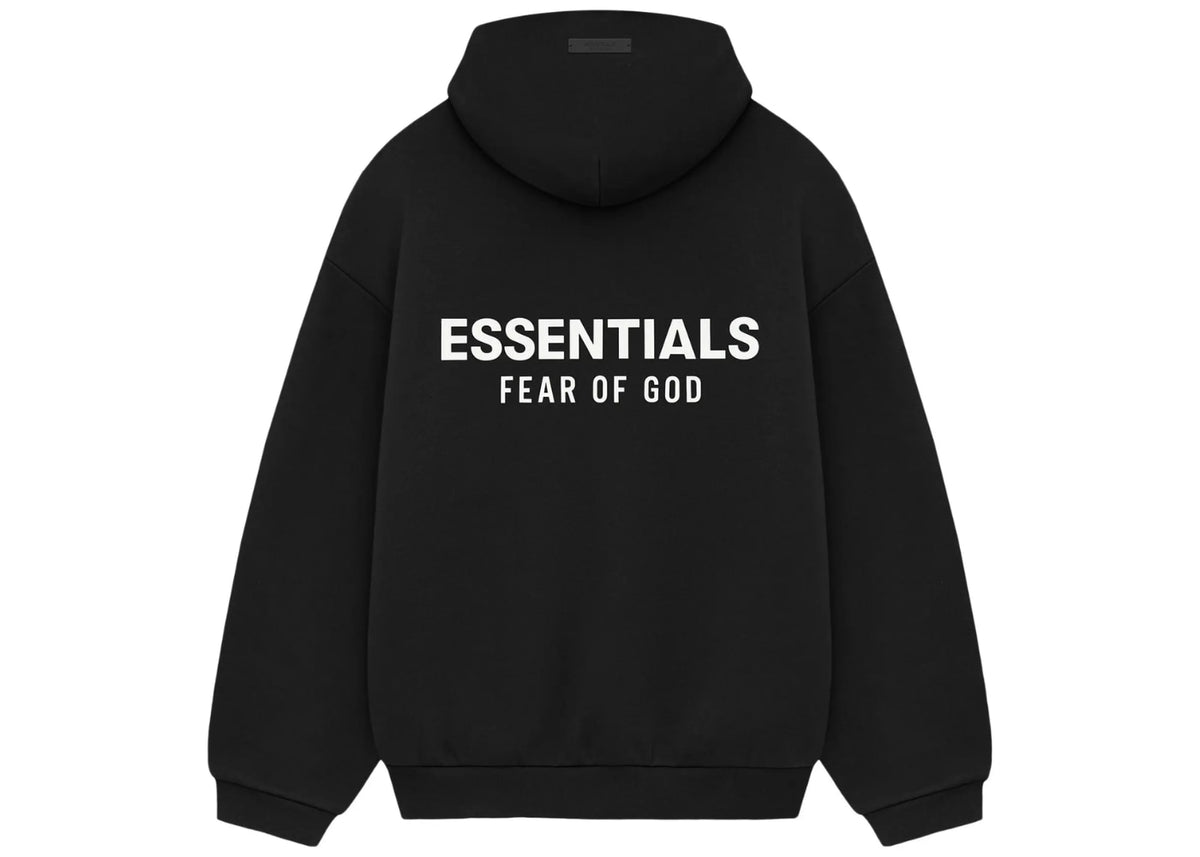 Fear of God Essentials Fleece Hoodie (FW24) Jet Black
