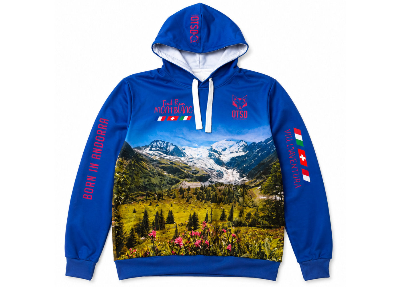OTSO Trail Run Montblanc 2023 Light Hoodie Blue