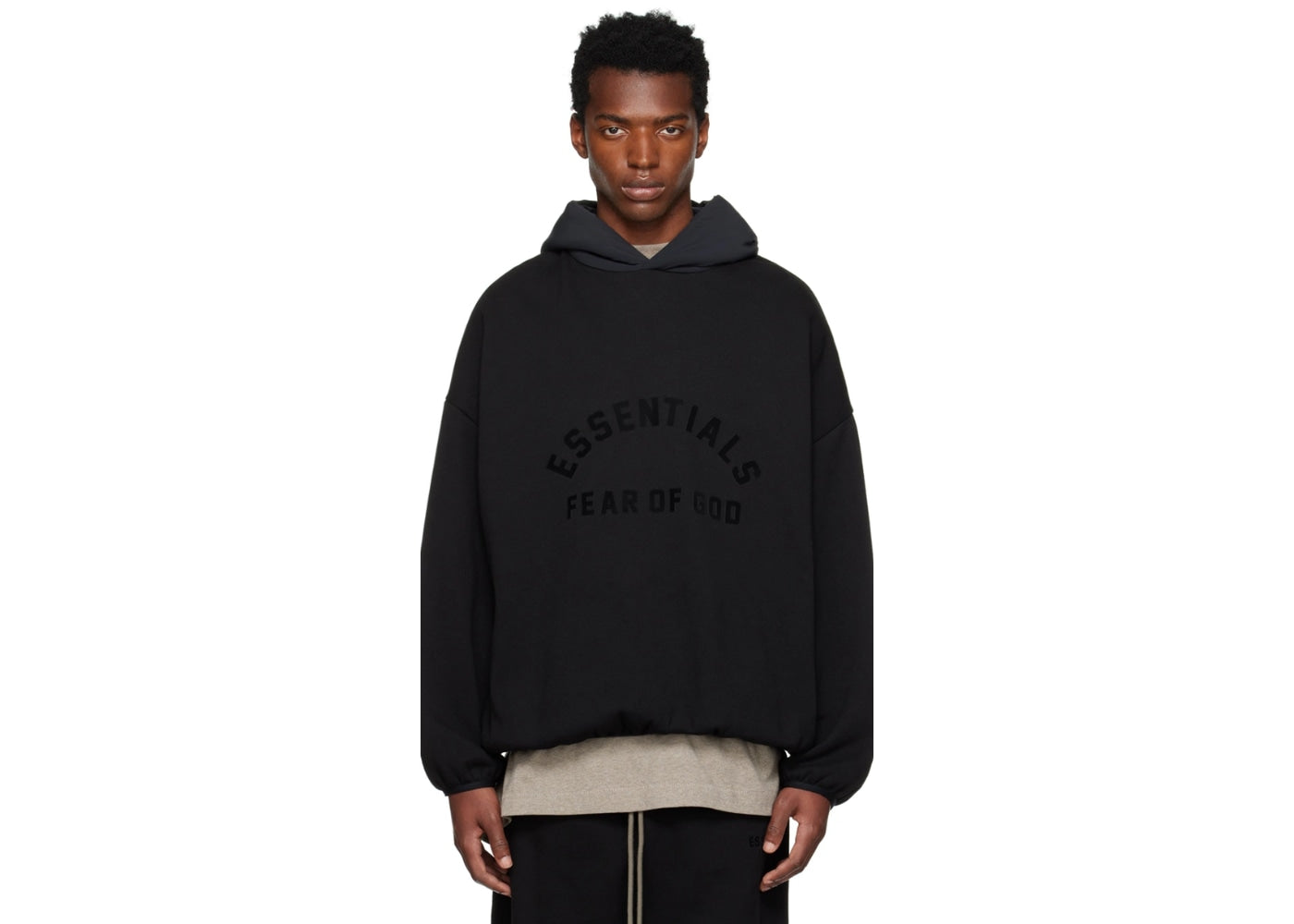 Fear of God Essentials Core Collection Nylon Fleece Hoodie Black
