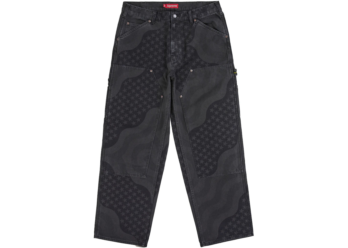 Supreme Flag Double Knee Painter Pant Black