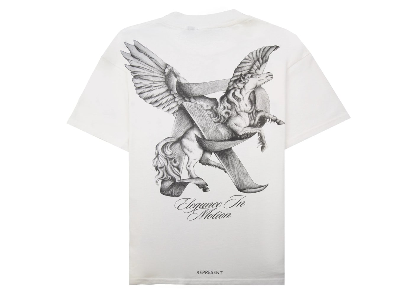 Represent Elegance In Motion T-Shirt Flat White
