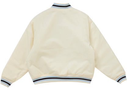 Supreme Mitchell & Ness Camo Logo Varsity Jacket White