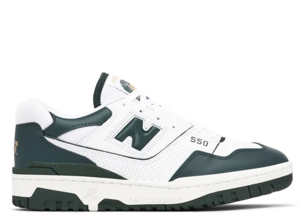 New Balance 550 White Dark Green