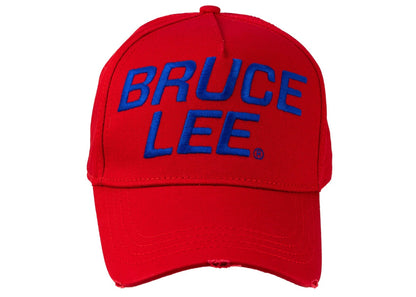 Dsquared2 Bruce Lee Embroidered Baseball Cap Red