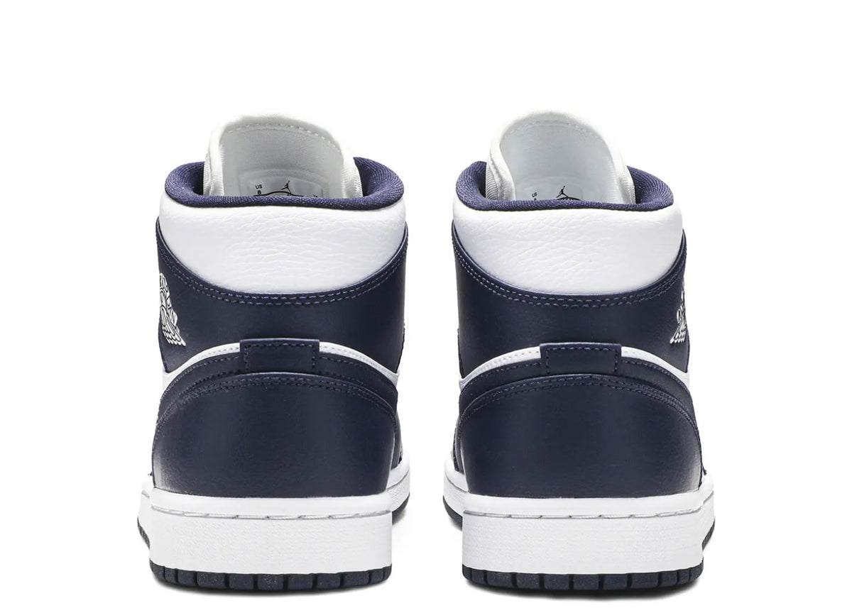 Jordan 1 Mid White Metallic Gold Obsidian