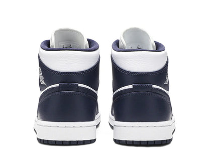 Jordan 1 Mid White Metallic Gold Obsidian