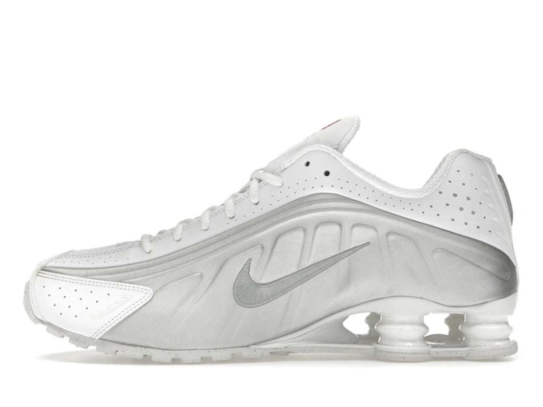Nike Shox R4 White Bright Crimson Metallic Silver