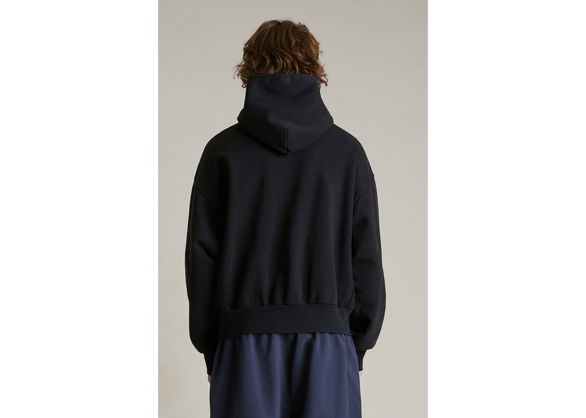 Fear of God Essentials University Heavy Fleece Vintage Shrunken Hoodie Black