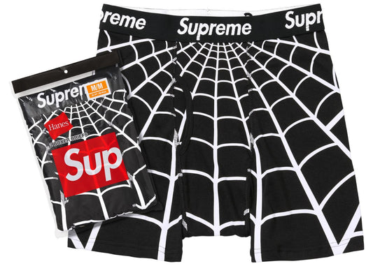 Supreme Hanes Spider-Man Boxer Briefs (2 Pack) Black Boxerky