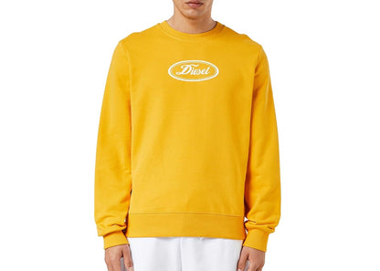 Diesel Oval Script Logo Sweatshirt Yellow